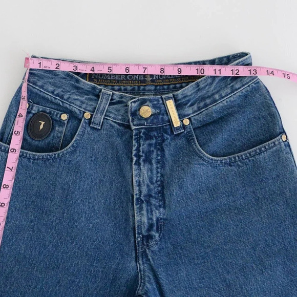 Vintage 80's Number One Trussardi Tapered Leg High Waisted Denim Mom Jeans 30 - Picture 3 of 15